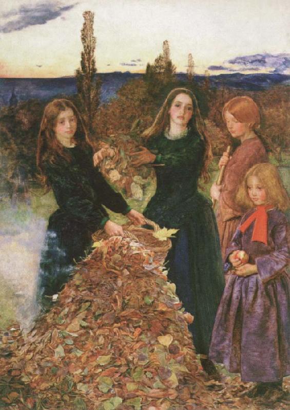 Sir John Everett Millais autumn leaves China oil painting art